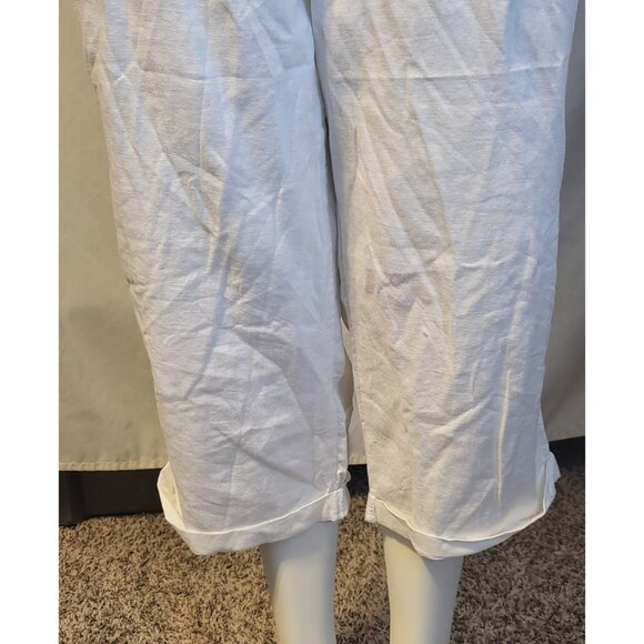 Sonoma Straight Mid-Rise White Drawstring Capri Pants Size 14, NWOT - Picture 2 of 6